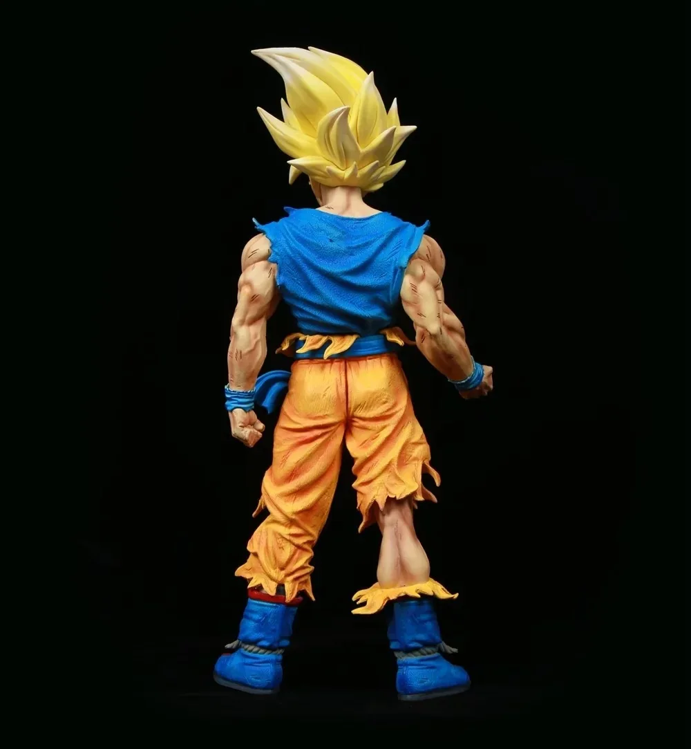 Anime Dragon Ball Z Super Saiyan Son Goku Battle Damaged Ver. PVC Action Figure Manga Statue Collectible Model Kids Toys Doll