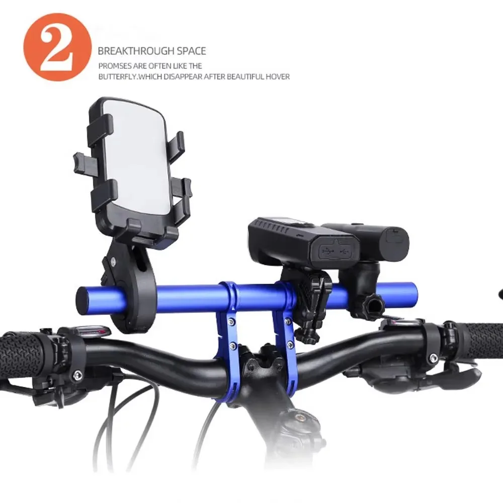 

10cm/20cm/30cm Motorcyble Handlebar Extended Bracket Headlight Mount Bar Stand Bike Bicycle Parts Mobile Phone Holder Support