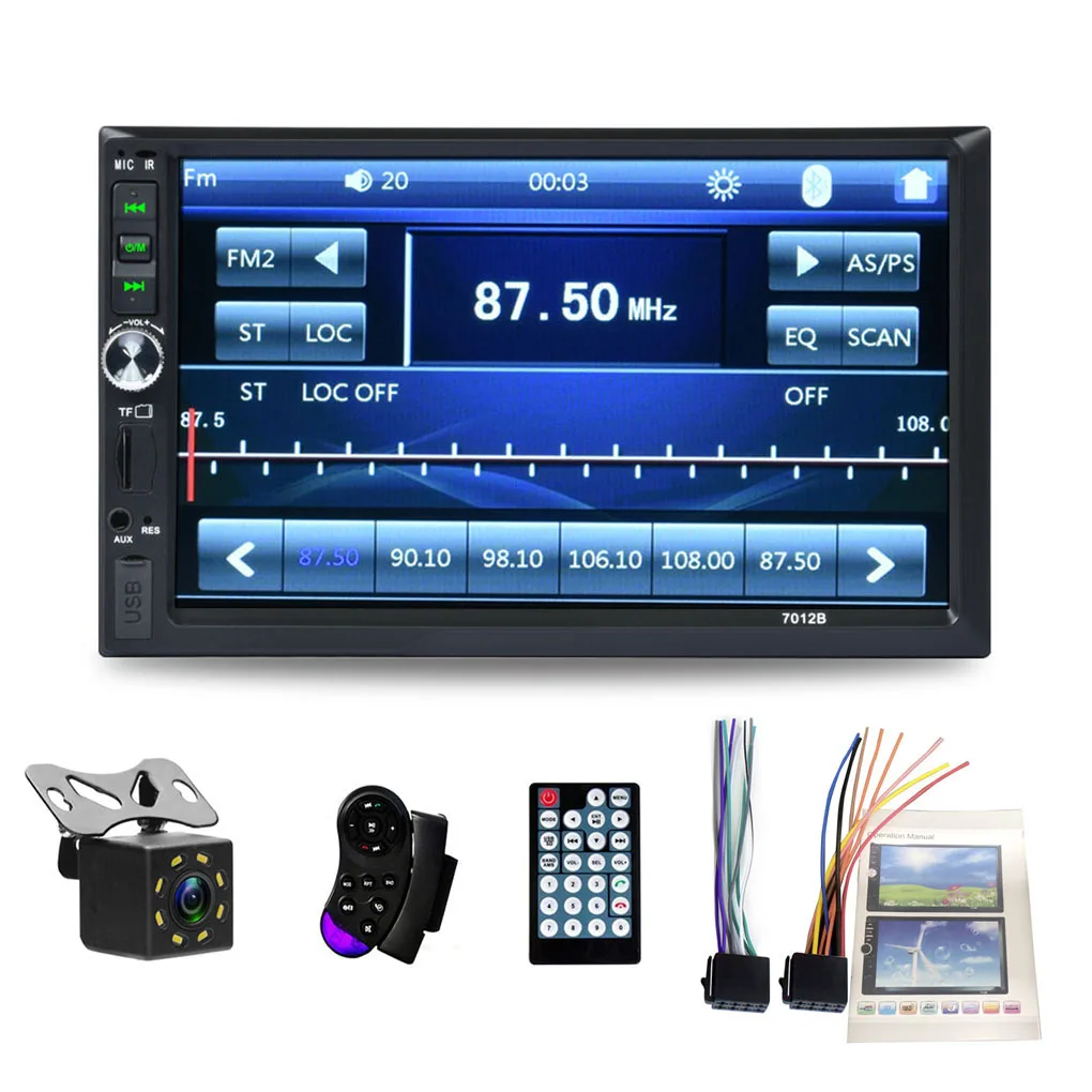 

Double Din Touch Screen Navigation Multimedia Player Bluetooth-compatible Car MP5 87.5-108Mhz Radio Reversing Camera