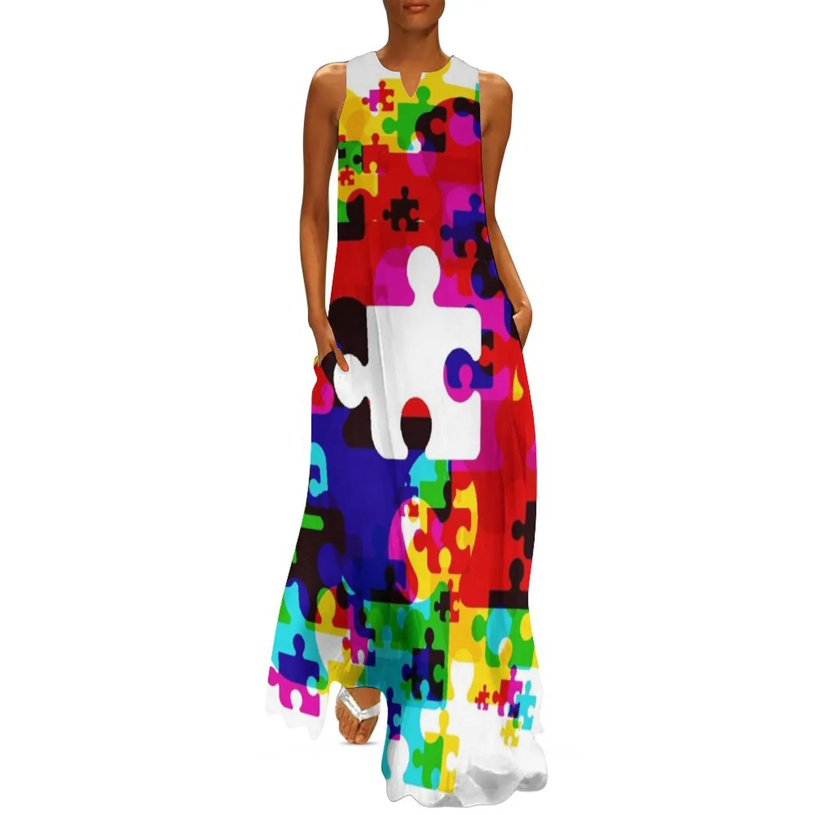 Jigsaw Pieces Long Dress Summer women's clothing summer dresses for women 2025 summer dresses dresses for special events