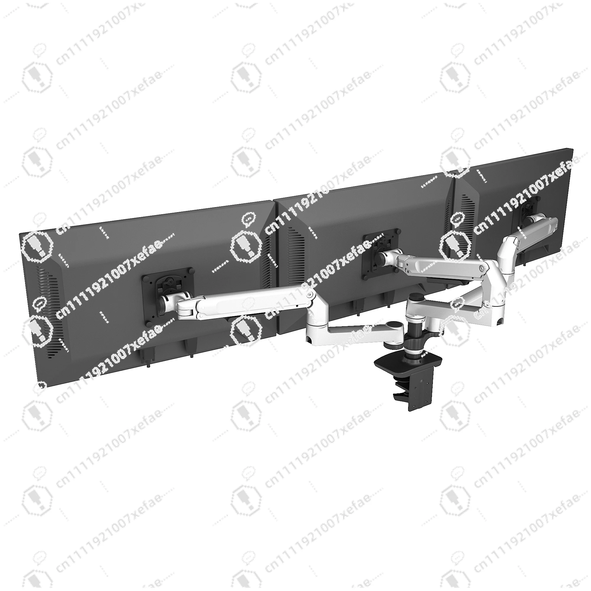 Flexible aluminum alloy triple monitor/screen mounting bracket