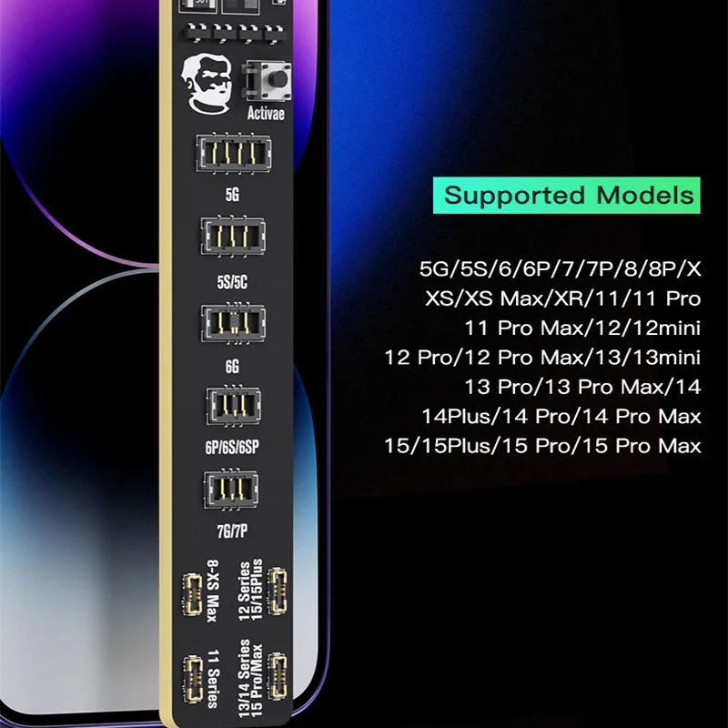Imagem -03 - Placa de Detecção de Carga Rápida Mecânico Painel Ativo da Bateria Iphone 515 Pro Max Samsung Ativação do Telefone Android F009 F018