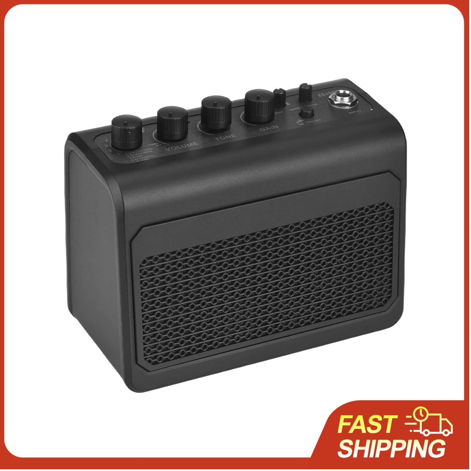 

15W Electric Guitar Amplifier 5 Sound Mode Reverb Delay Chorus Effects Bluetooth 3000mAh Battery for Acoustic Bass Live Practice