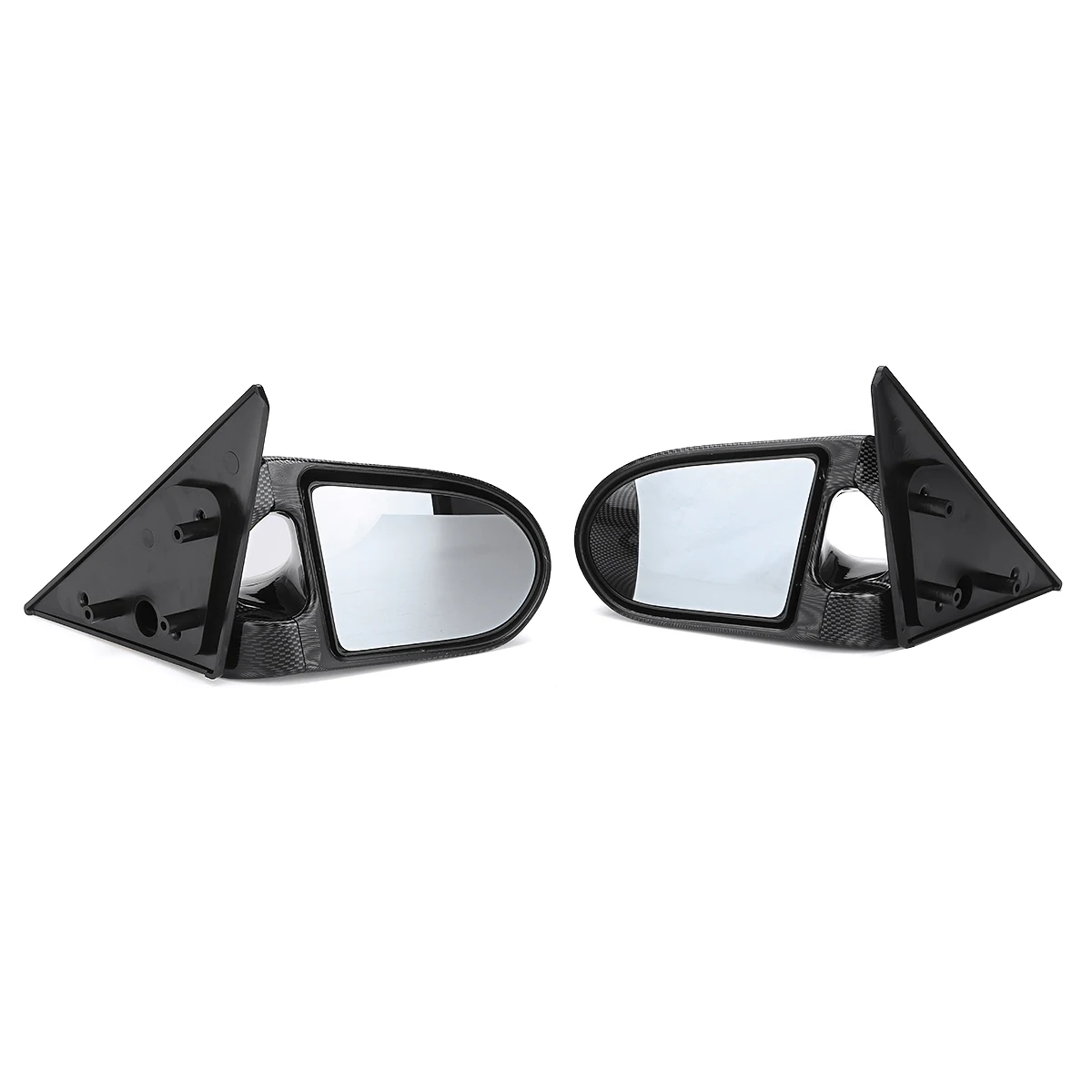 A Pair Carbon Fiber Look /Black Adjustable Car Side Mirror Rearview Mirror For Honda For Civic EG 1992-1995 4Dr Spoon Style