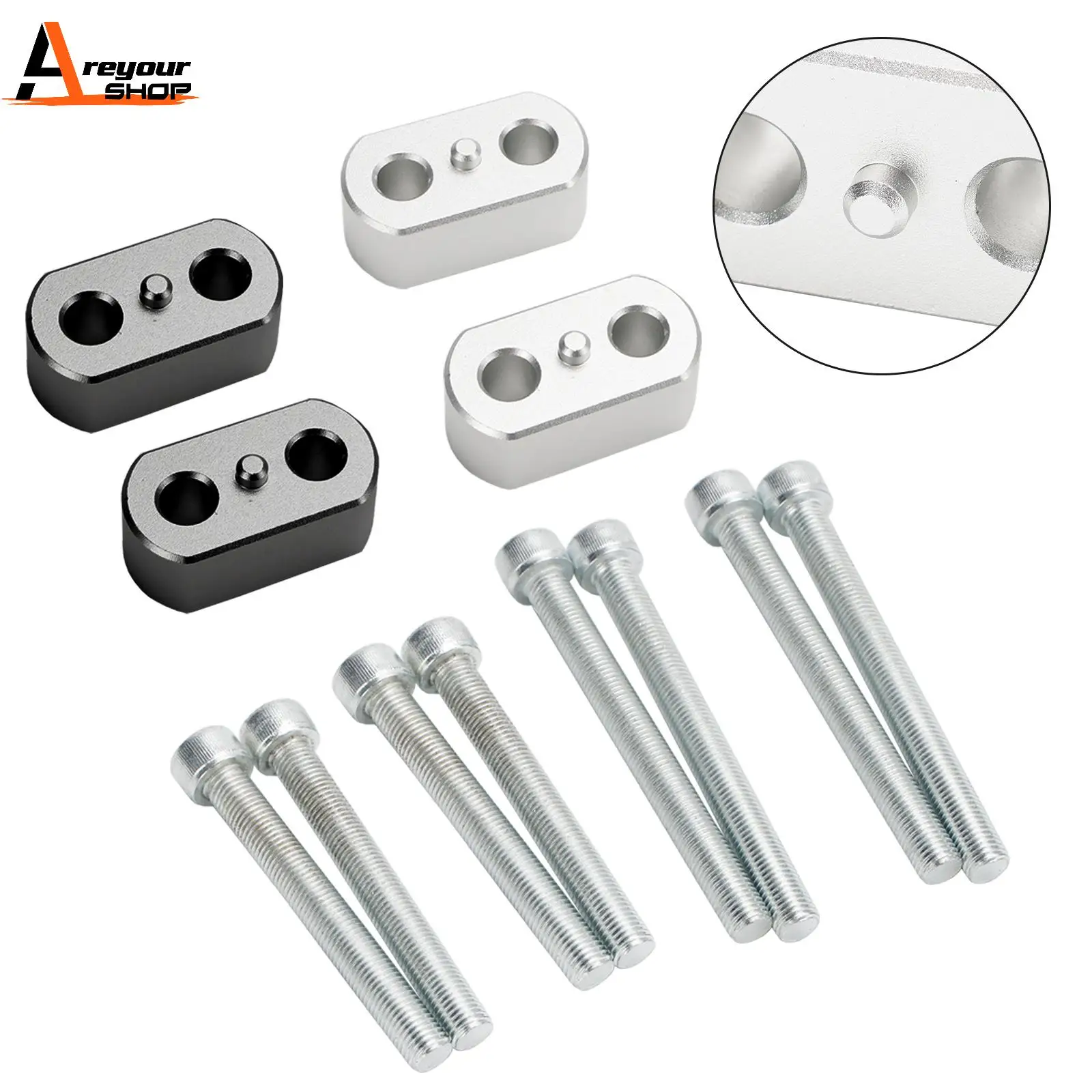 

Areyourshop ALU Risers H=20 mm Fits Tiger 1200 & Explorer XR XRx XRx Low XRt XCx XCa 10-2020