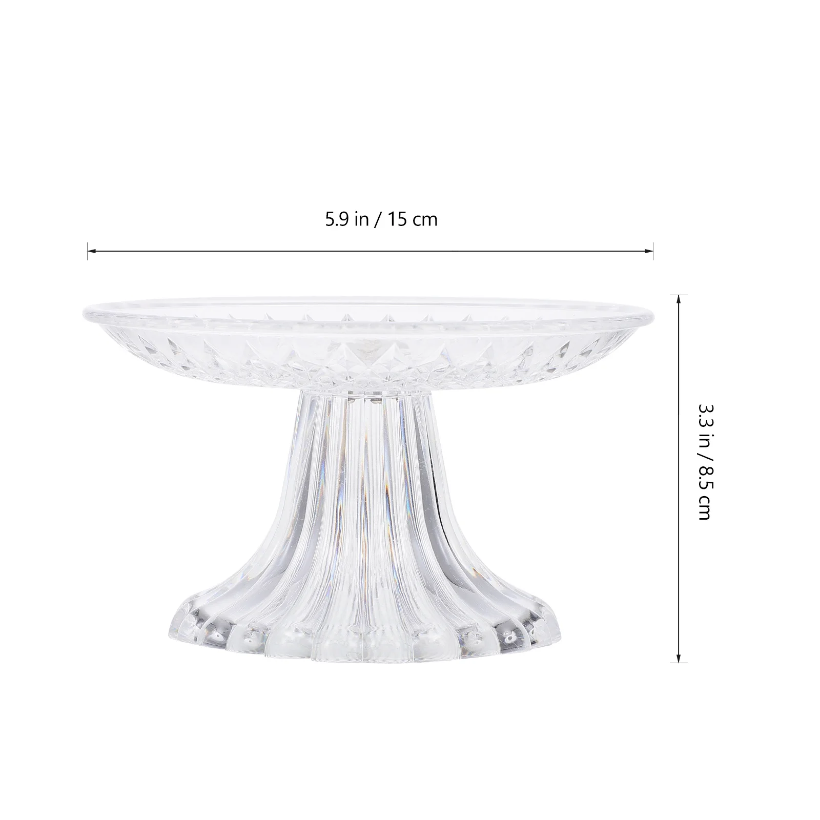 

1pc 25Cm Acrylic Fruit Plate Transparent Lightweight Detachable For Dessert Cake Display Stand Party Wedding Event Serving