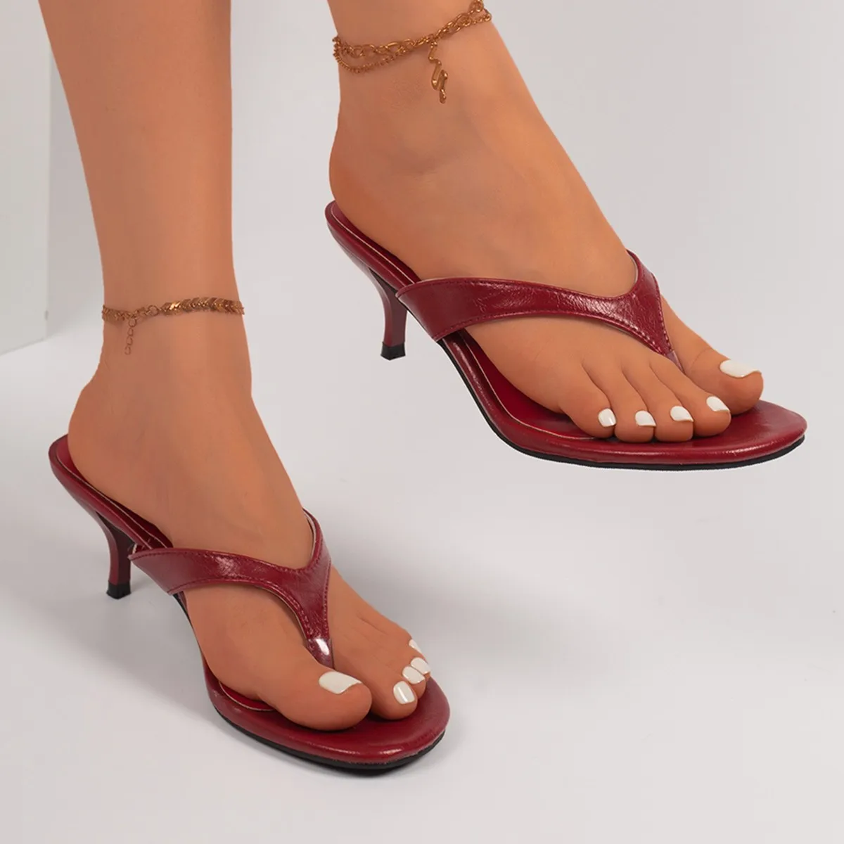 2026 Summer Fashion Women's Flip-Flop Sandals Sexy Open-Toe Stiletto Heels Comfortable Shopping Women's Elegant High Heels 35-42