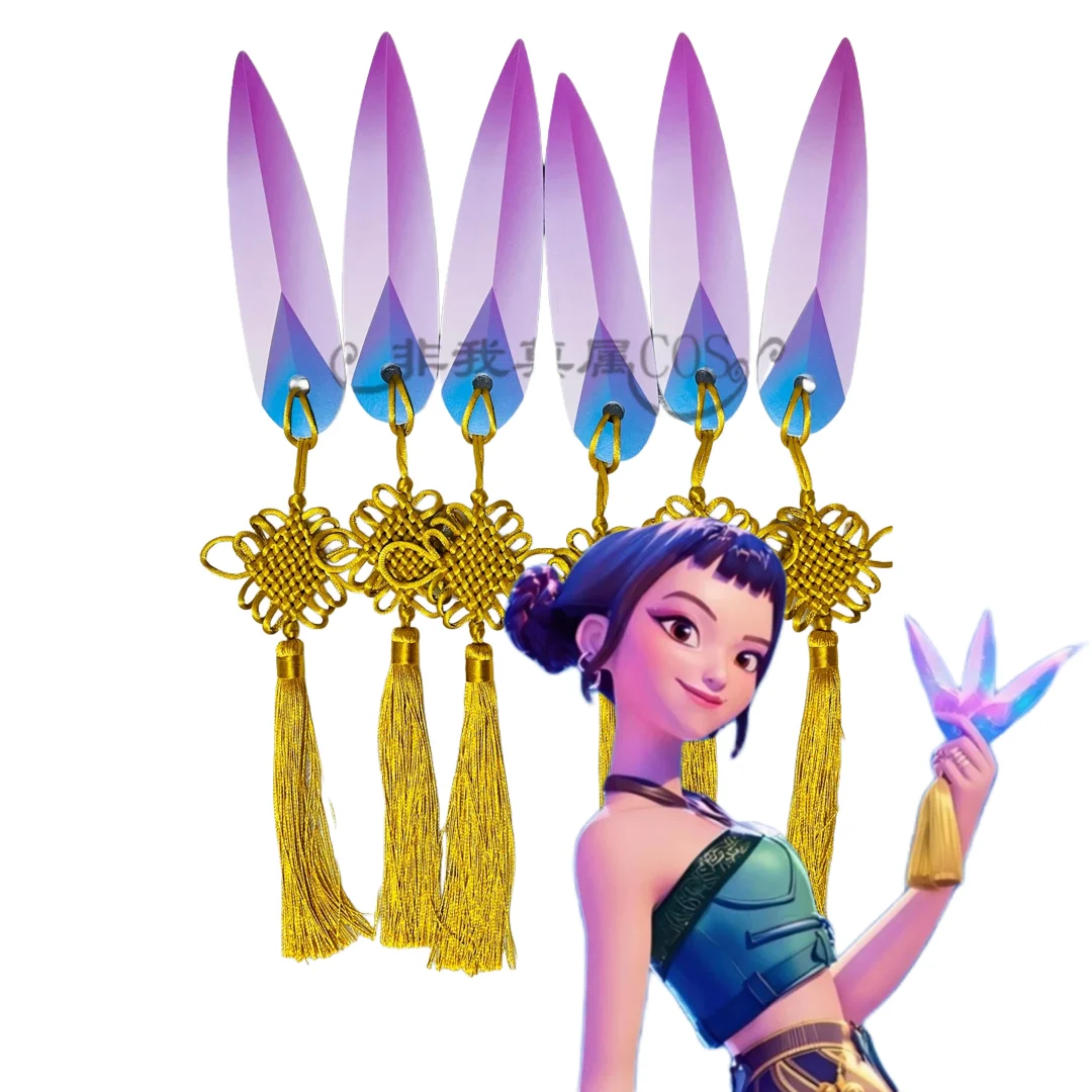 

Kpop Demon Hunter Huntrix Zoey оружие бамбуковые высококачественные аксессуары нож божественный меч Zoey прочные аксессуары для косплея