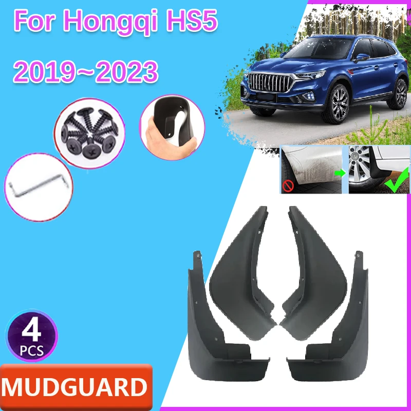 

Car Mudguard MudFlaps For Hongqi HS5 2019~2023 2021 2022 MudFlaps Fender Guards Dust-proof Splash Protect Mudguards Accessories