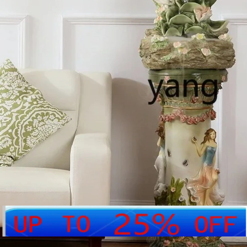 

lmm light luxury water fountain ornament living room large floor-to-ceiling lucky decoration