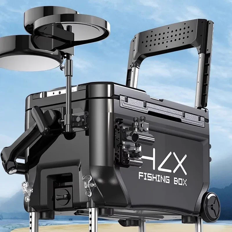 

​ ​ Многофункциональный современный сверхлегкий стул для рыбалки на колесиках, коробка для снастей, универсальные портативные уличные стулья для кемпинга, мебель FYFC ​