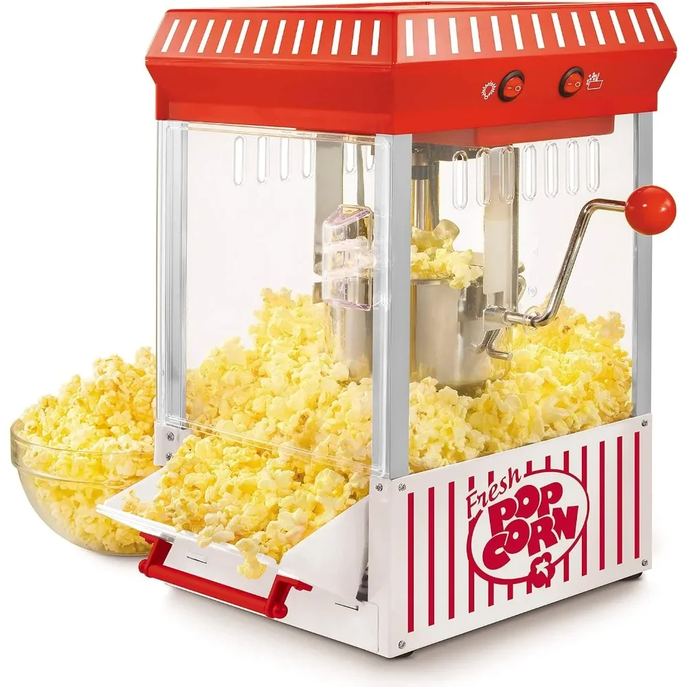 ماكينة صنع الفشار من الفولاذ المقاوم للصدأ ، حزمة ماكينة صنع الثلج على شكل مخروط الثلج ، الزجاج ، البلاستيك ، المحمول ، الأحمر العتيق