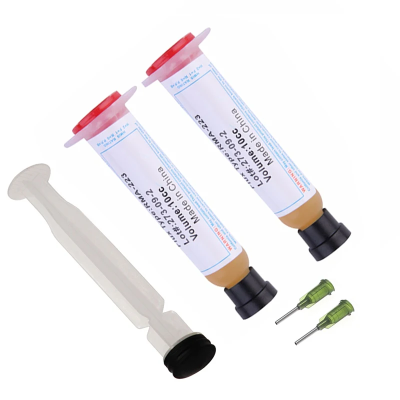 1/2pcs RMA-223 Solder Flux 10cc BGA Solder Paste Flux Tip Syringe No Clean Flux Grease For Phone BGA SMD PGA PCB Repair Tool