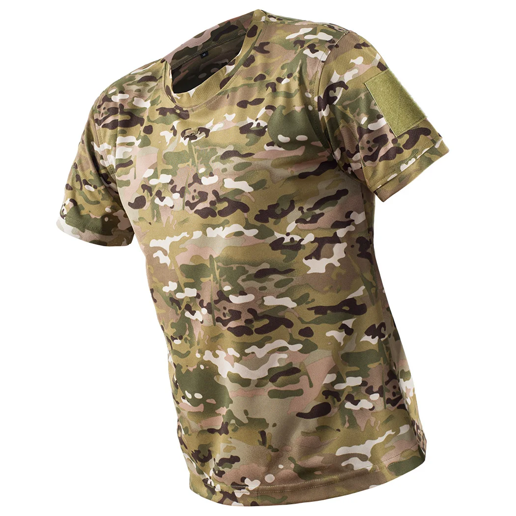 Mege Men Tactical Multicam T-shirt Quick-drying Camo Short Sleeve T Shirt Hunting Clothes  Short-sleeve Man T Shirt Short Sleeve