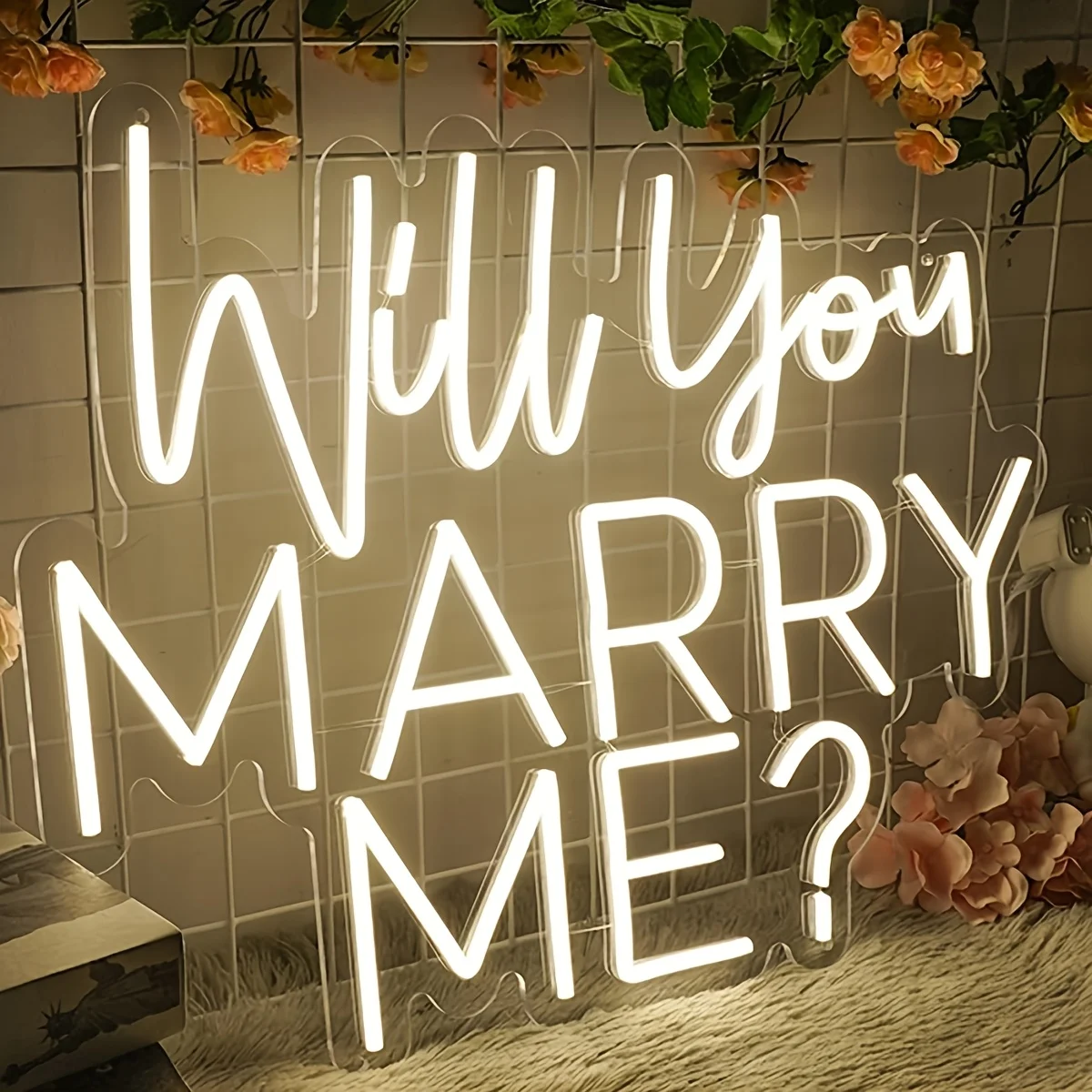 

Will You Marry Me Neon Sign Custom Bedroom Bar Wedding Engagement Party Home Wall Decoration Personalized Gift For Her