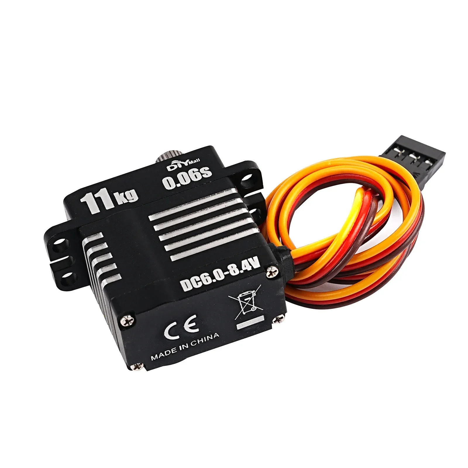 10PCS 8.4V แรงบิดสูง 11KG Mini Digital Servo 0.06sec/60 °   ที่ 8.4V แรงดันสูง Coreless มอเตอร์โปรแกรมไมโครเซอร์โวโลหะ