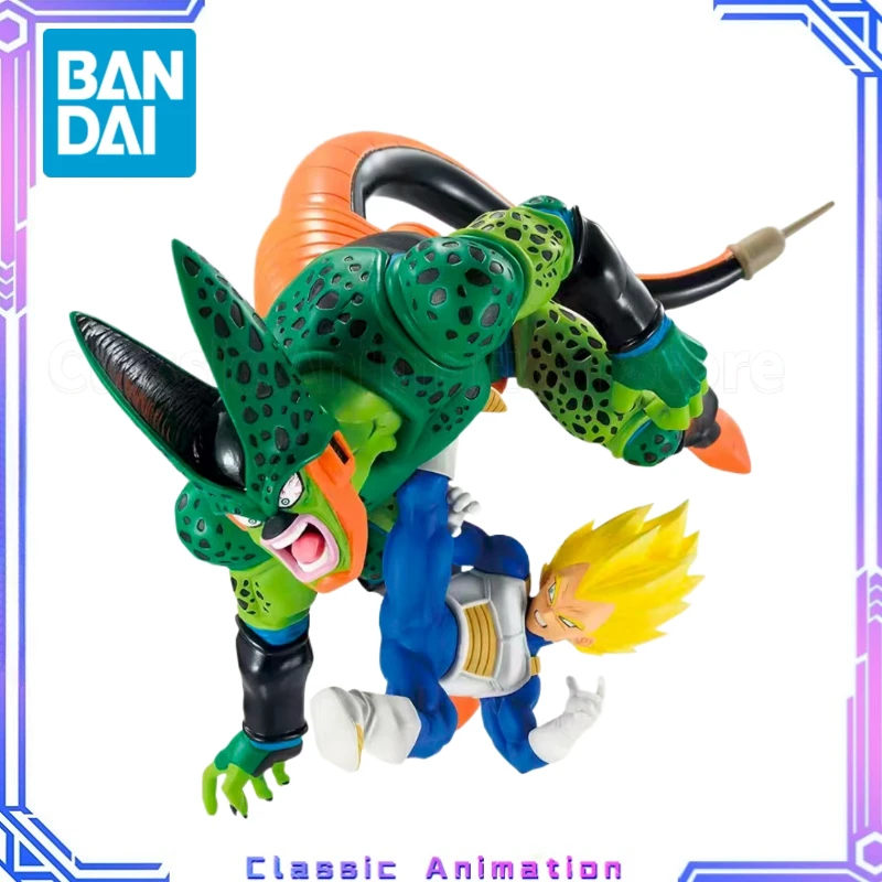 

【Оригинал】BANDAI Ichiban Kuji Dragon Ball Dragon Ball History II C Award Vegeta VS Cell Revible Moment Фигурка Модель игрушки