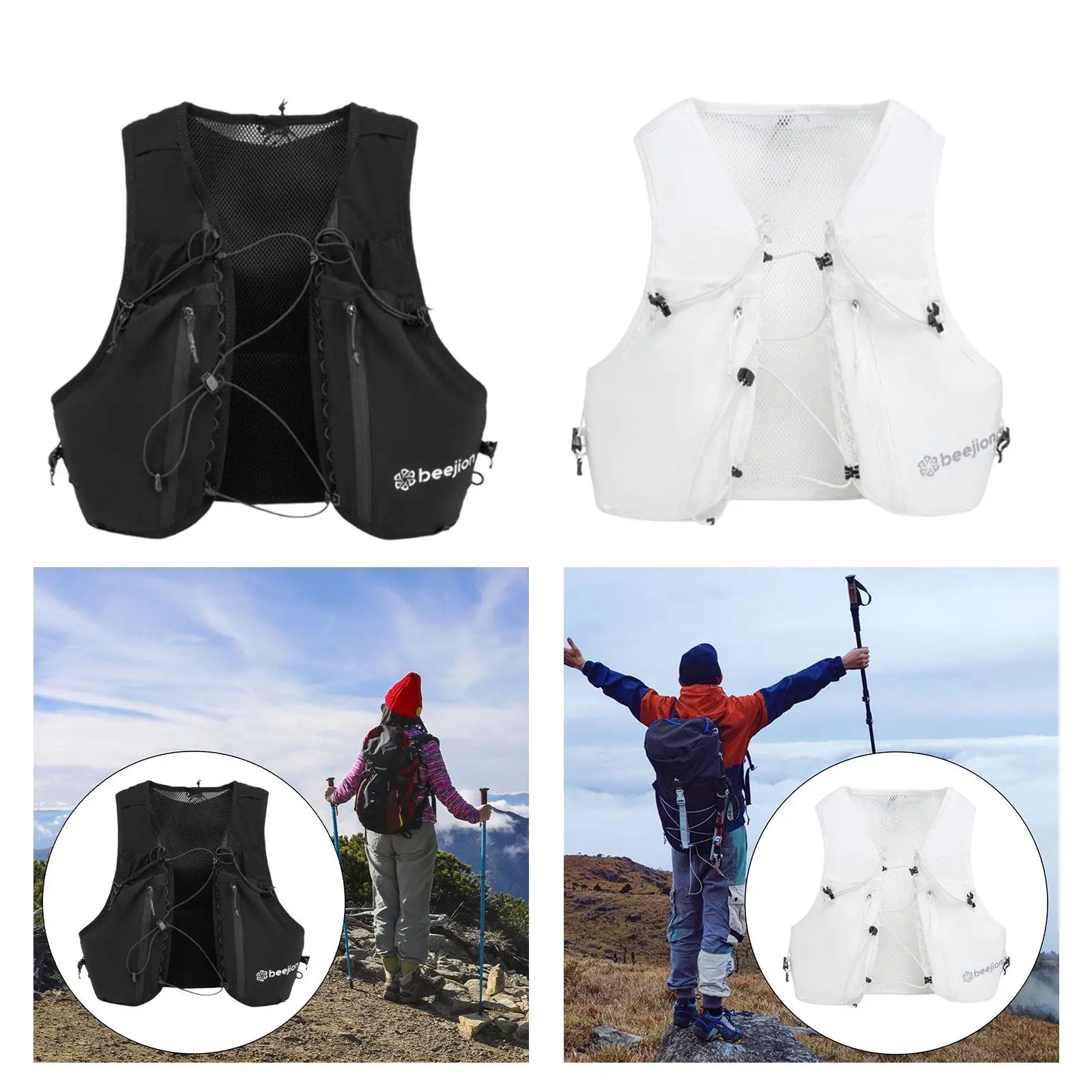 Gilet da corsa Borsa sportiva da esterno per uomo Donna Gilet idratazione regolabile per escursionismo Jogging Ciclismo Alpinismo Trail Running