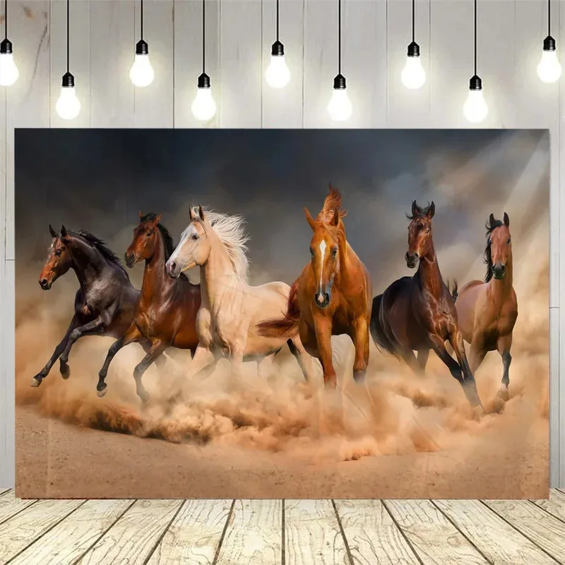 VIKAMA Wandteppich „Grand Galloping Steed“, moderner, minimalistischer Wandteppich für Wohnzimmer, Sofa, Wanddekoration, Raumdekoration