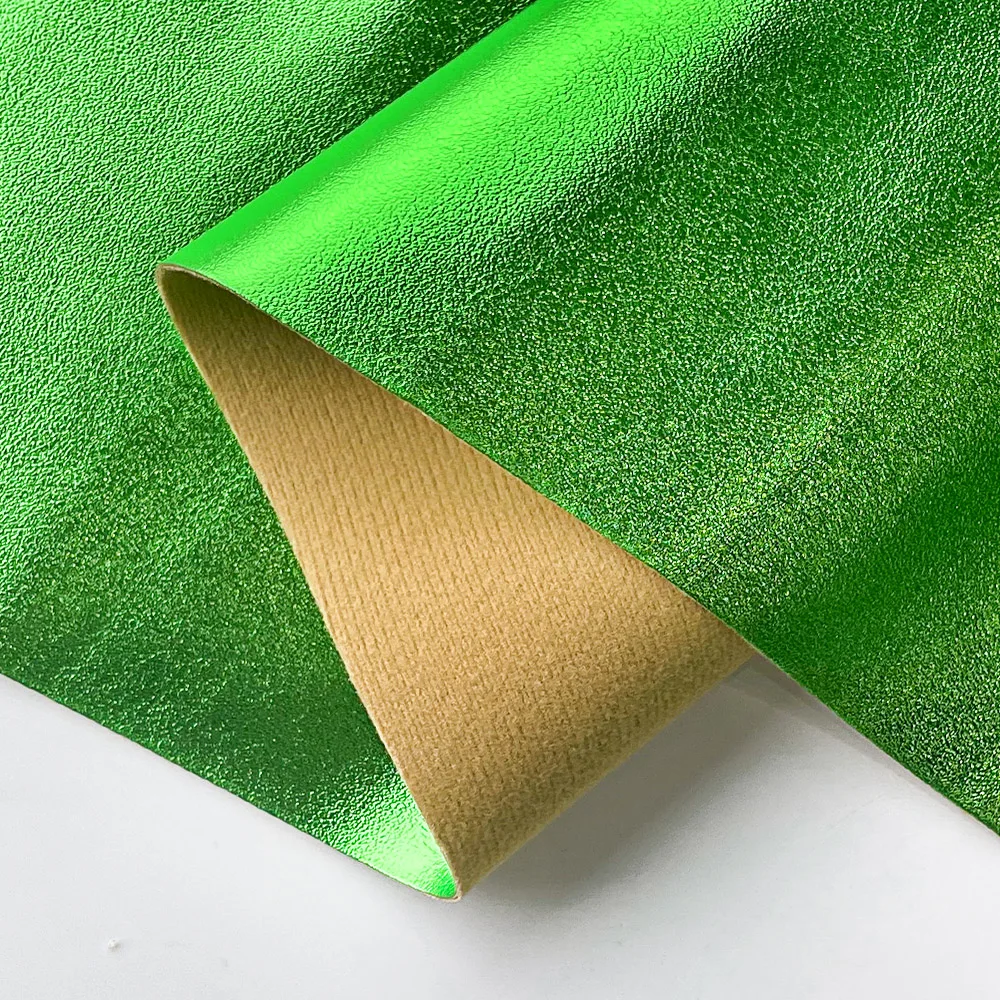 Metallic Soft Leatherette Fabric 30x135cm Sparkle Faux Leather Crafting Faux Leather Roll for Apparel Party Decoration