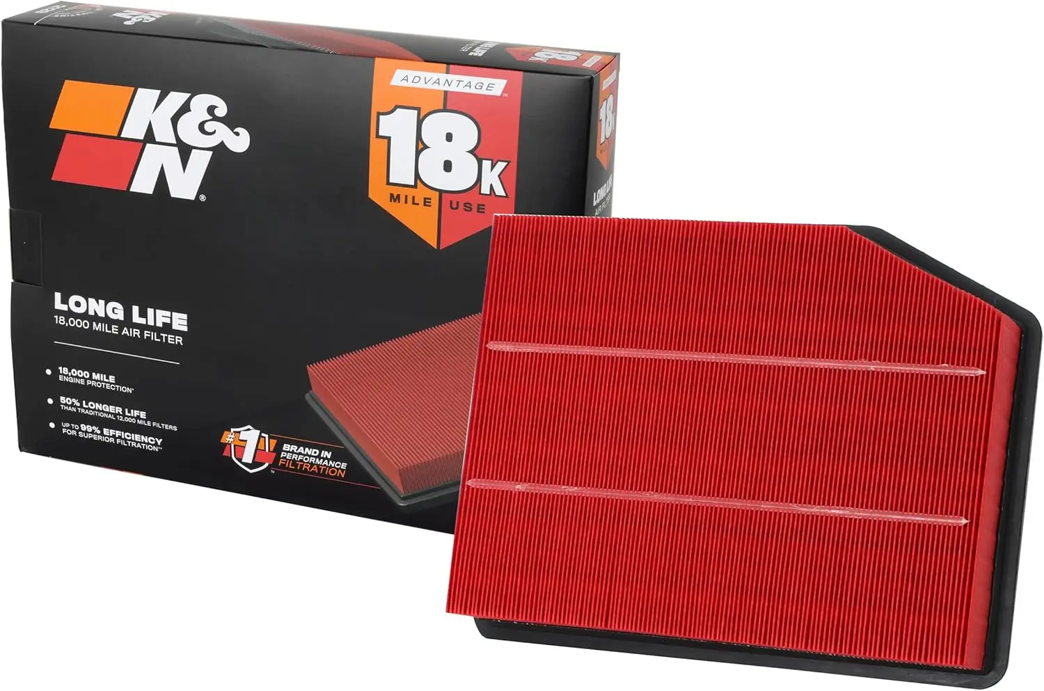 

Engine Air Filter: Long Life 18,000 Mile Replacement Air Filter: Compatible with 2019 Chevy/GMC Truck (Silverado 1500, Sierra 15