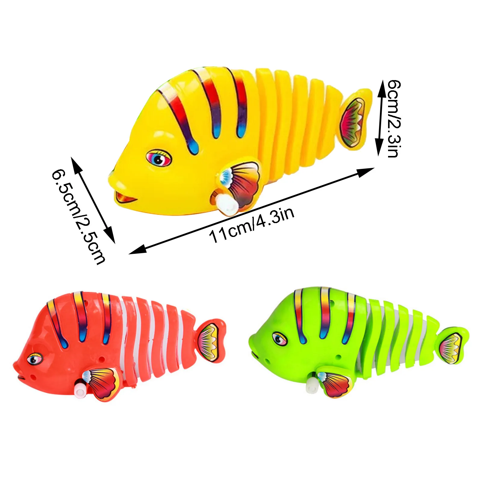 1Pcs Cute Cartoon Bath Fish Wind Up Toys Classic Bathtub Tub Toy Newborn Spring Toys For Children