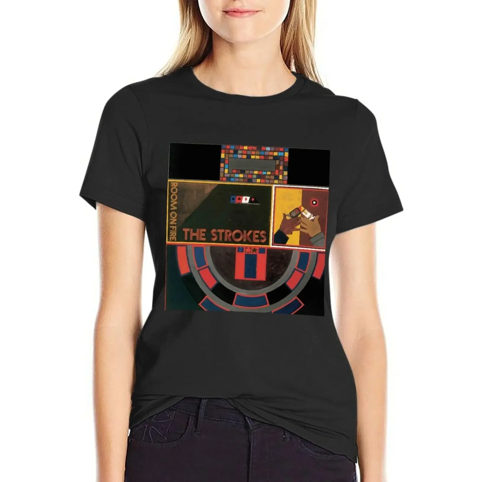 

the room on fire T-Shirt kawaii clothes summer clothes anime clothes Womens clothing