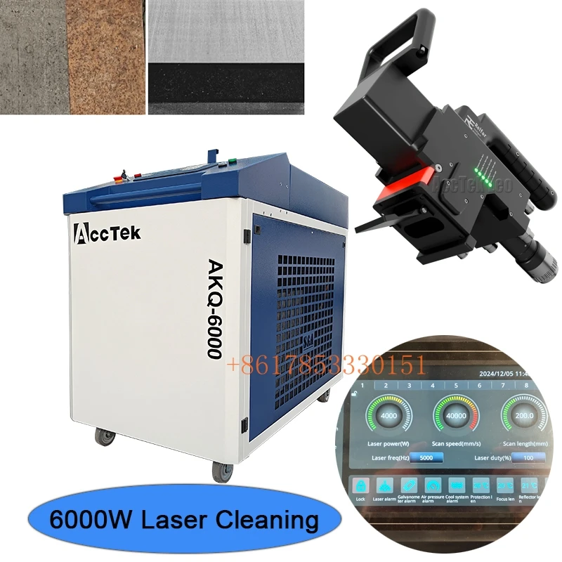 Mini Roest Verwijdering Fiber Laser Reinigingsmachine Cleaner Roest Olie Verf Remover 1500 w/2000 w/3000 w/6000 w