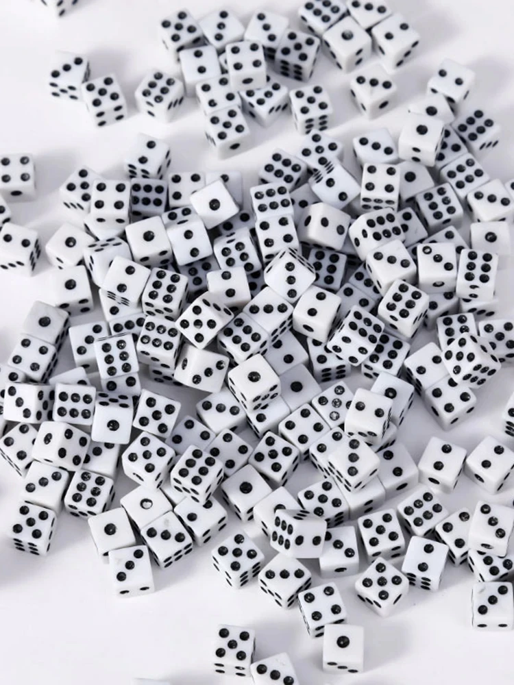 500 mini-dés en acrylique de 8 mm à 6 faces avec sac pour fêtes, loisirs et divertissement, accessoires de jeu de société TMZ