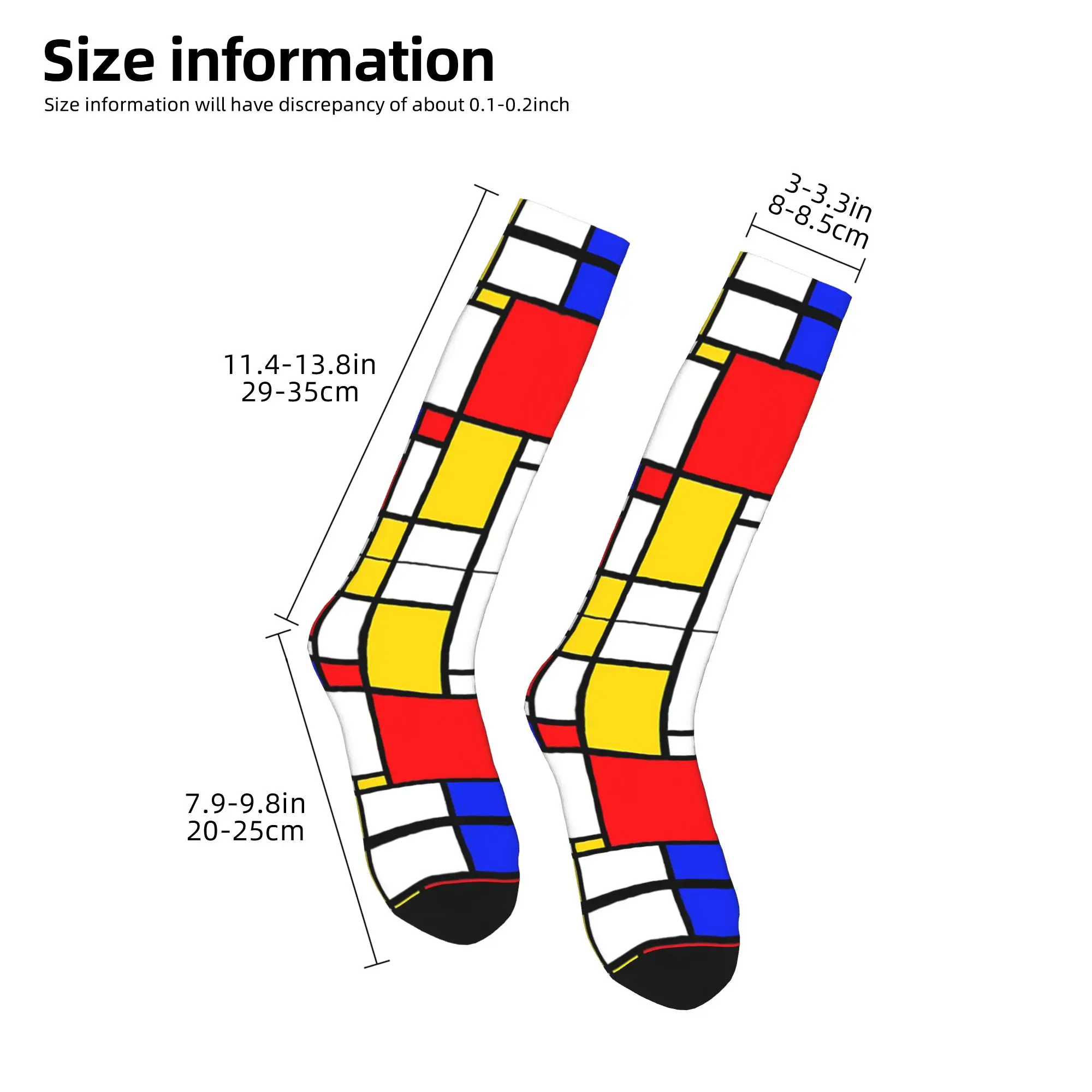 جميع المواسم طاقم جوارب موندريان الجوارب Harajuku موضة الهيب هوب الجوارب الطويلة اكسسوارات للرجال النساء هدايا عيد الميلاد