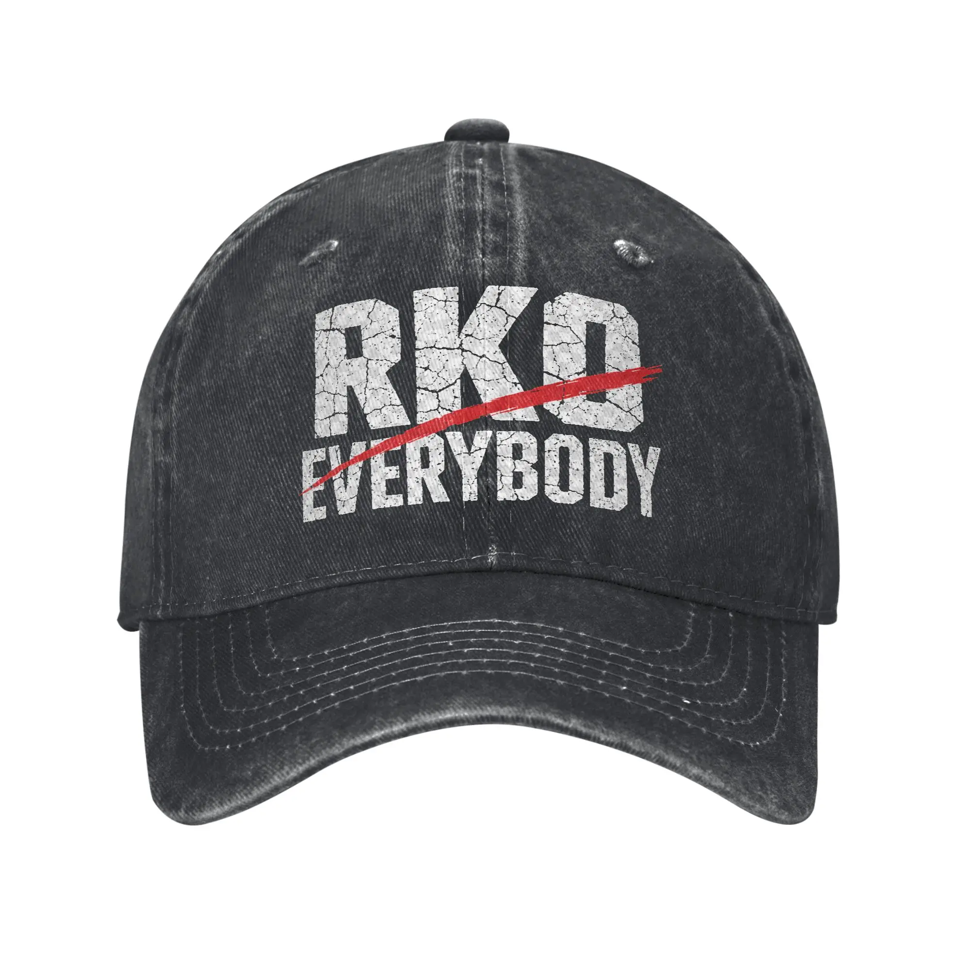 Randy RKO Everybody Blood Unisex Baseball Cap Wrestling Fighting Distressed Denim Hat Classic Outdoor Unstructured Soft Headwear