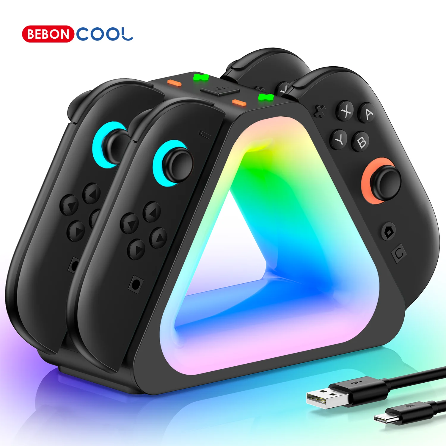 

Зарядная док-станция Beboncool JCC600 для контроллеров Switch 2 с магнитным креплением и быстрой зарядкой