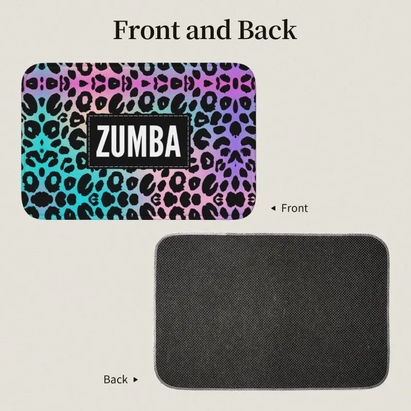 Custom Welcome Colourful Zumbas Dance Leopard Door Floor Kitchen Bathroom Mats Anti-Slip Indoor Doormat Garden Carpet Footpad