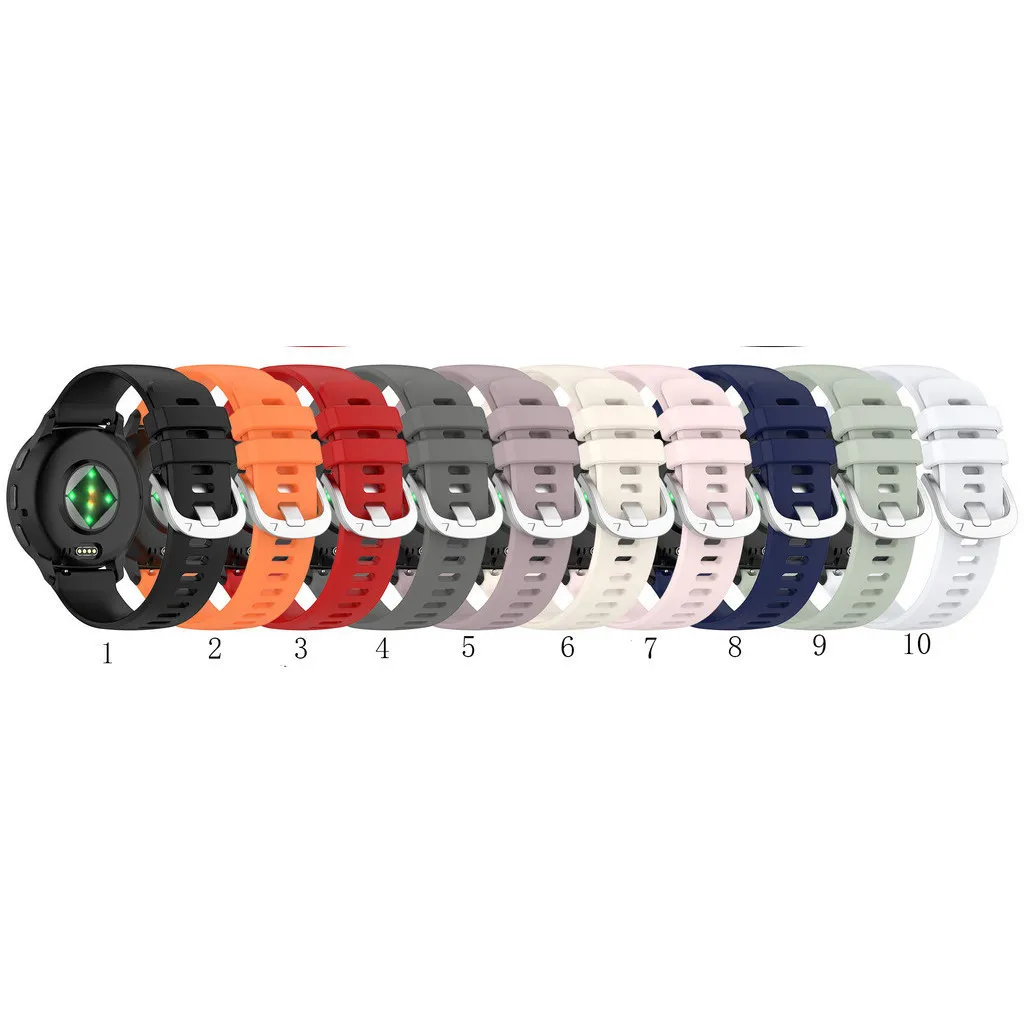 Мягкий спортивный силиконовый сменный ремешок для умных часов 22 мм для Haylou LS05 Solar Xiaomi Watch S4 S3 S2 S1 Pro Active CMF Watch Pro 2