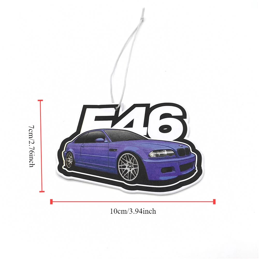 JDM Culture Car Air Freshener Fashion Solid Paper Car Shape Perfume JDM Decoration Car Mirror Hanging Accessories for Bmw E46 M3