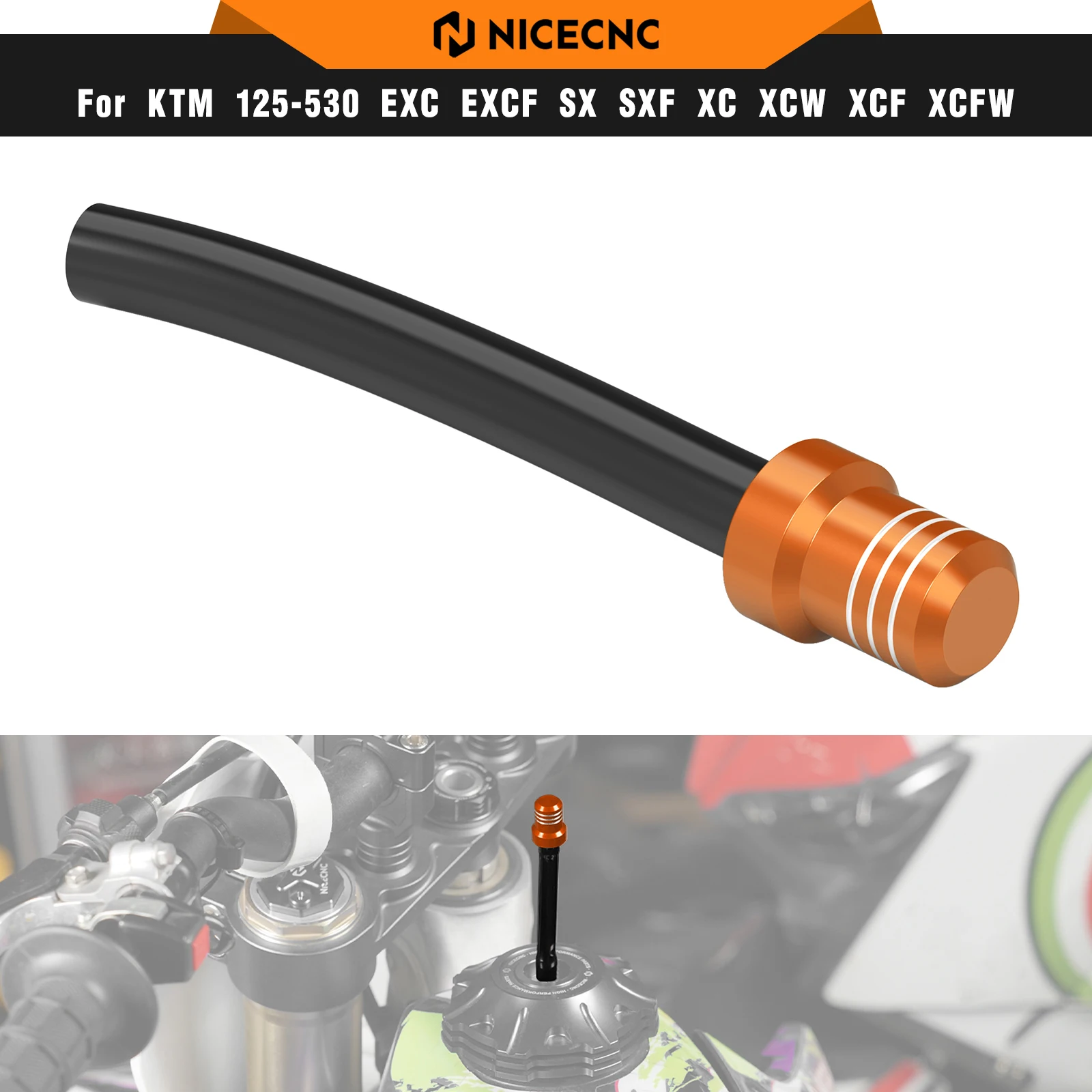 Nicecnc para ktm exc 300 EXC-F 350 sxf 450 tanque de combustível ventilação de ar tampa de gás ventilação de óleo para husqvarna honda yamaha suzuki kawasaki sherco