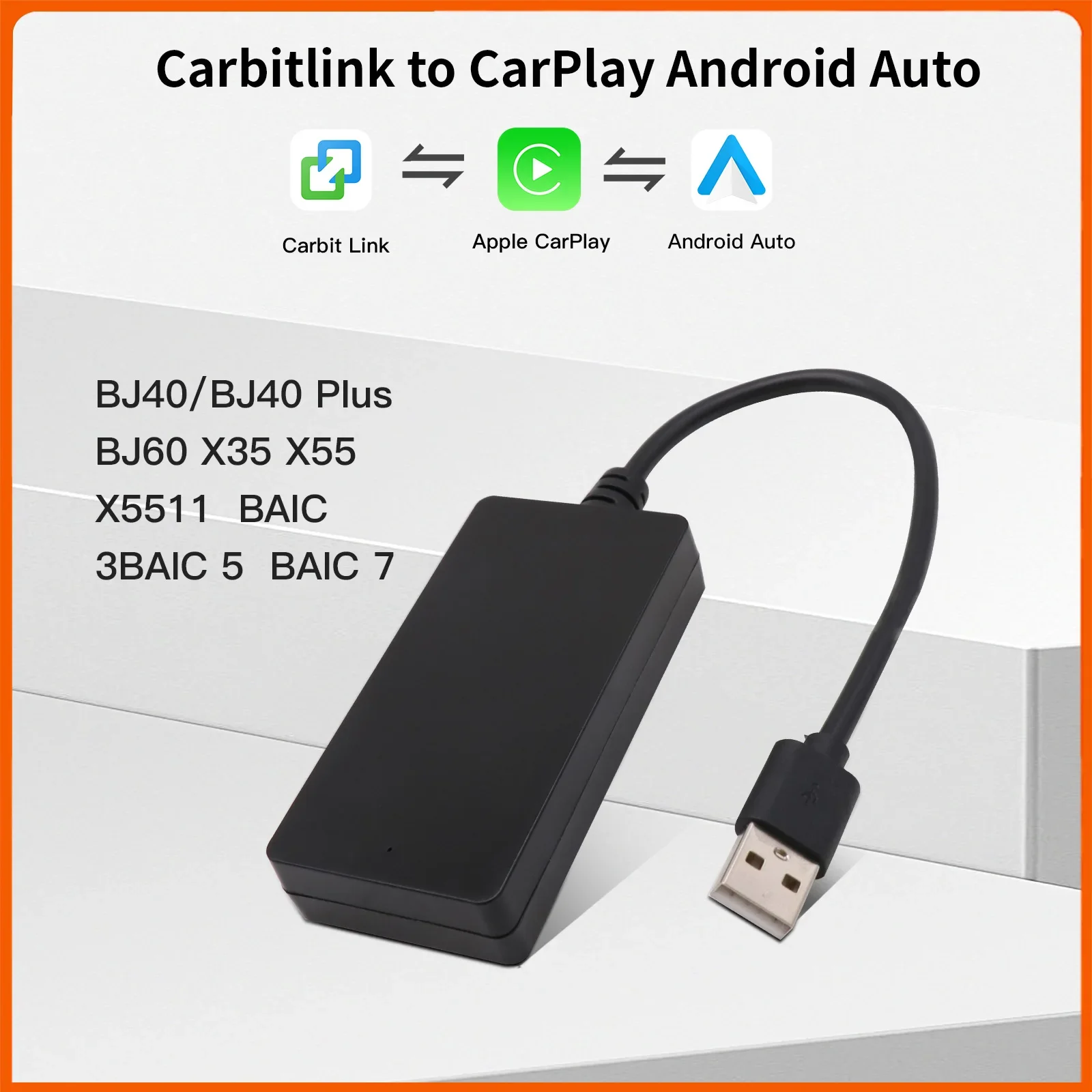 AUTOABC-Plug and Play Carbitlink Smartlink  Phonelink Adapter to Wireless CarPlay Android AUTO dongle Box Jetour X70X70S X90 X95