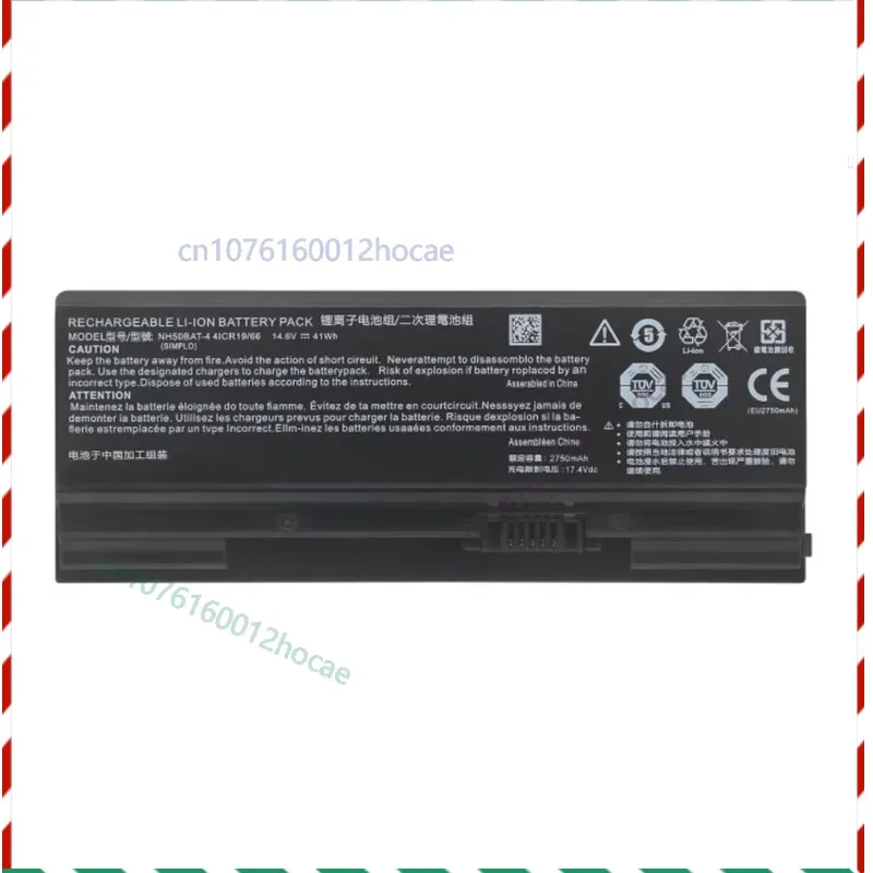 

NH50BAT-4 14.6V 41Wh Laptop Battery For Gigabyte G5 Series KC GD For Sager NP6855 NP6856 NP6875 Clevo NH50ED NH50RA