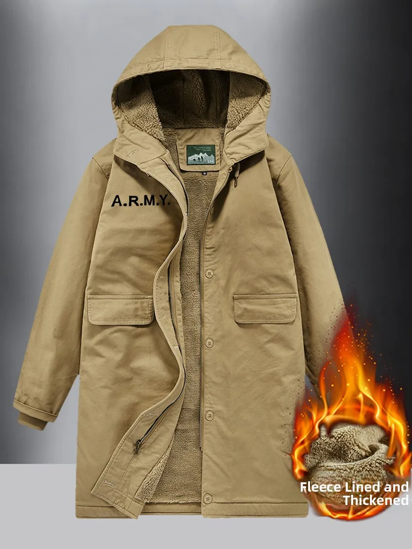 

Мужская зимняя куртка M Commander Military Jaet, длинная повседневная рабочая одежда, теплая хлопковая одежда с капюшоном, модная городская стильная одежда