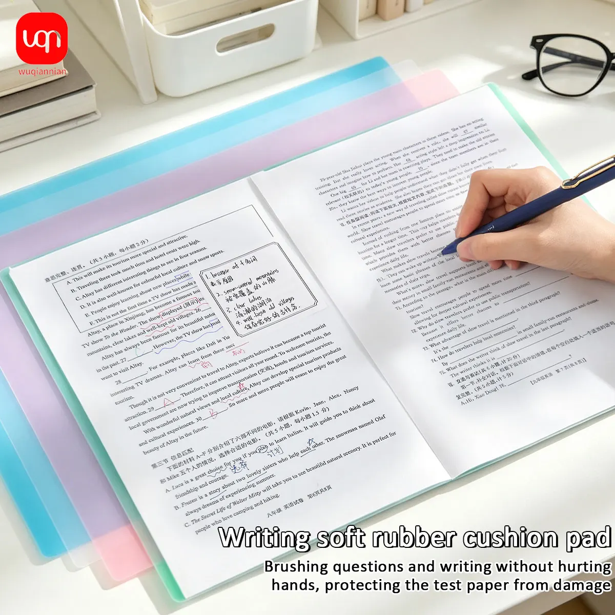 Flexible A3 EVA Writing Mat,Non-Toxic Soft Exam Mat,For Student Homework And Test Writing,Non-Slip School Office Supplies
