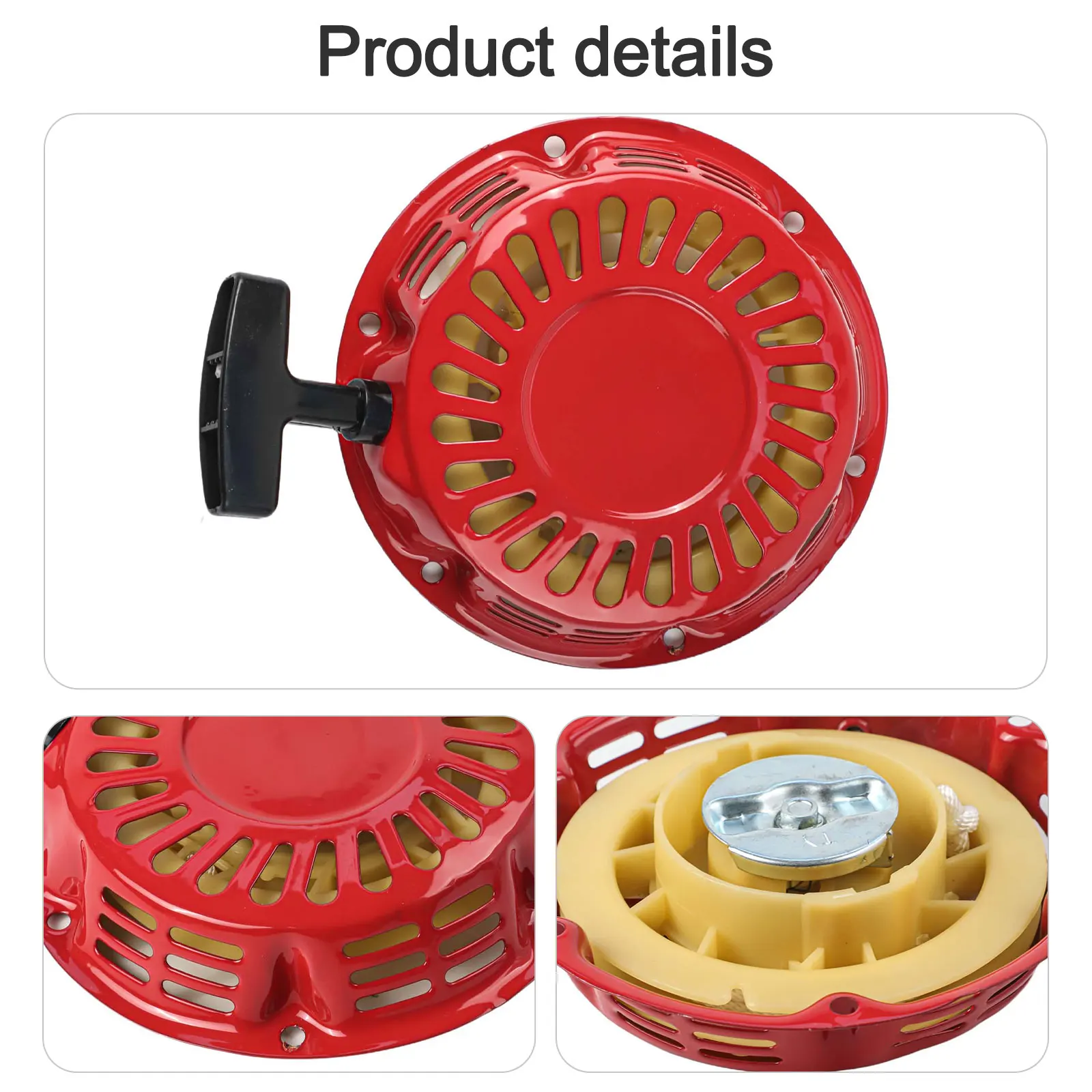 Engine Pull Replacement Recoil Starter For Lawn Mower Repair Rust-resistant Finish Pre-tensioned Spring Quick Pull Cord
