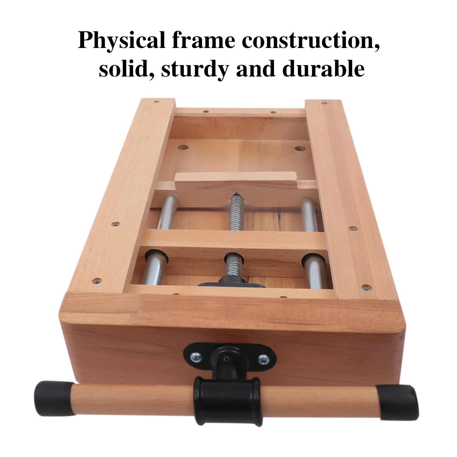 Banco de trabajo portátil de madera de haya con abrazaderas G y bloques de límite, apertura de abrazadera de 7,87 pulgadas para carpintería, manualidades de bricolaje, cincelado