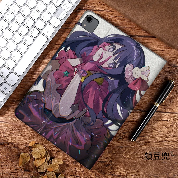 OSHI NO KO-Anime Hoshino Ai Case para iPad 10.2, 9th, 10th, Air 2, 3, Mini, 6, 5, Silicone de luxo, Pro 12.9, Air4, iPad Pro 11