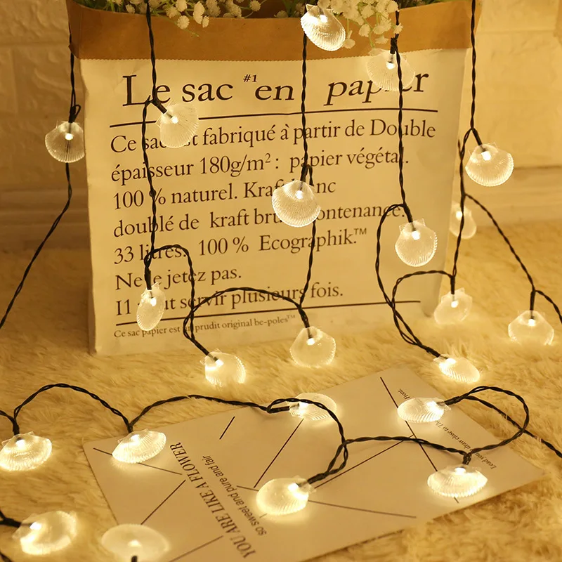 Guirlande lumineuse à 40LED avec batterie, 6M, décor de fête, anniversaire, mariage, noël, extérieur et intérieur