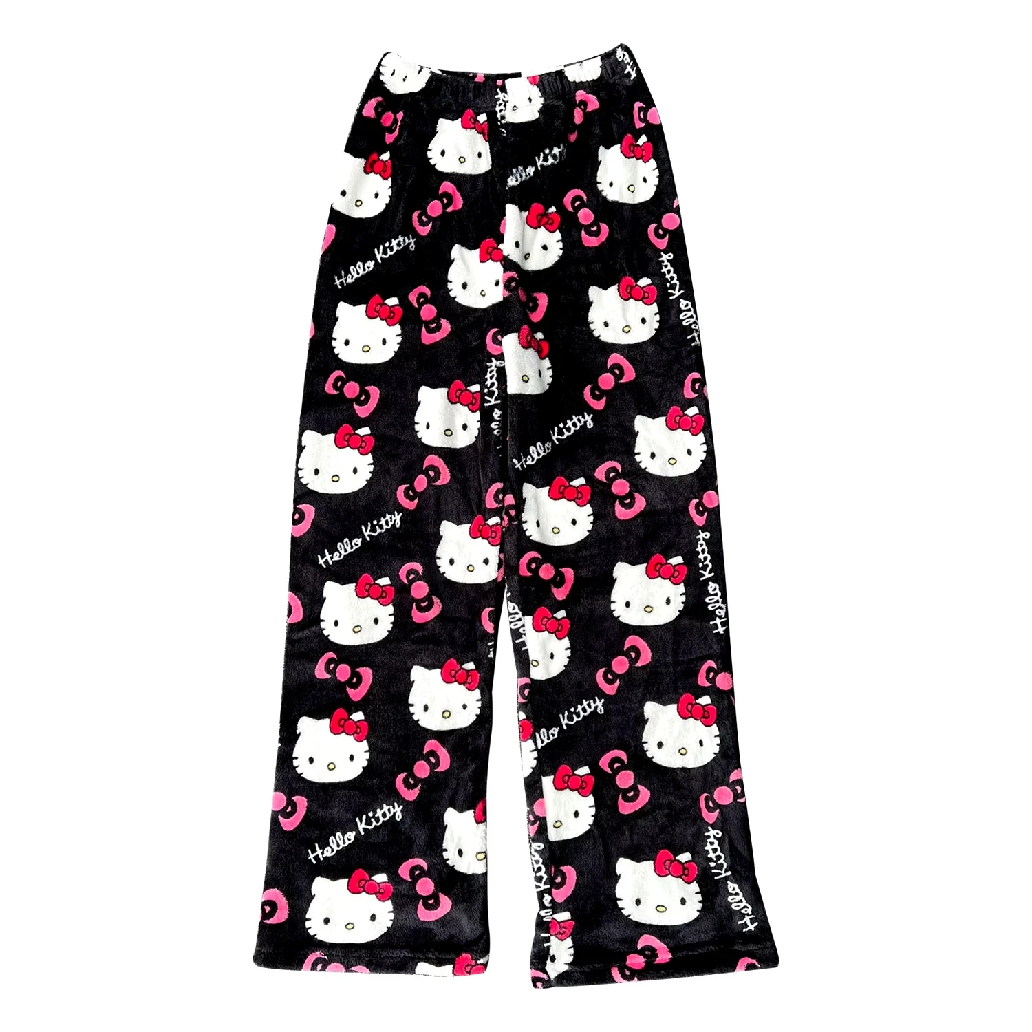 Hello Kitty Cartoon Pyjamahose Damen Y2K Anime Schlafanzug Paar Heim-Lounge-Hose Bequeme Lässige Nachtwäsche – Detail 7