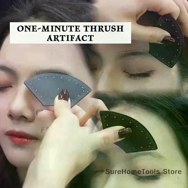 سبائك الألومنيوم الحاجب رسم الخرائط حاكم رسم سريع Microblading تشكيل أداة تجميل دائم تصميم دليل حاكم الوشم المبتدئين #4