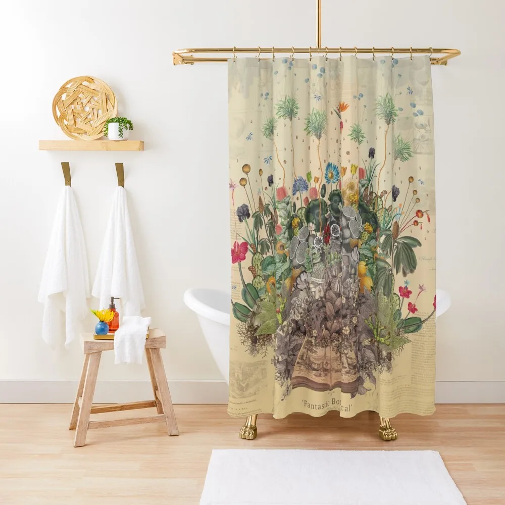 FANTASTIC BOTANICAL Shower Curtain Curtain For Shower Toilet Accessories Bathroom Shower Curtain Set