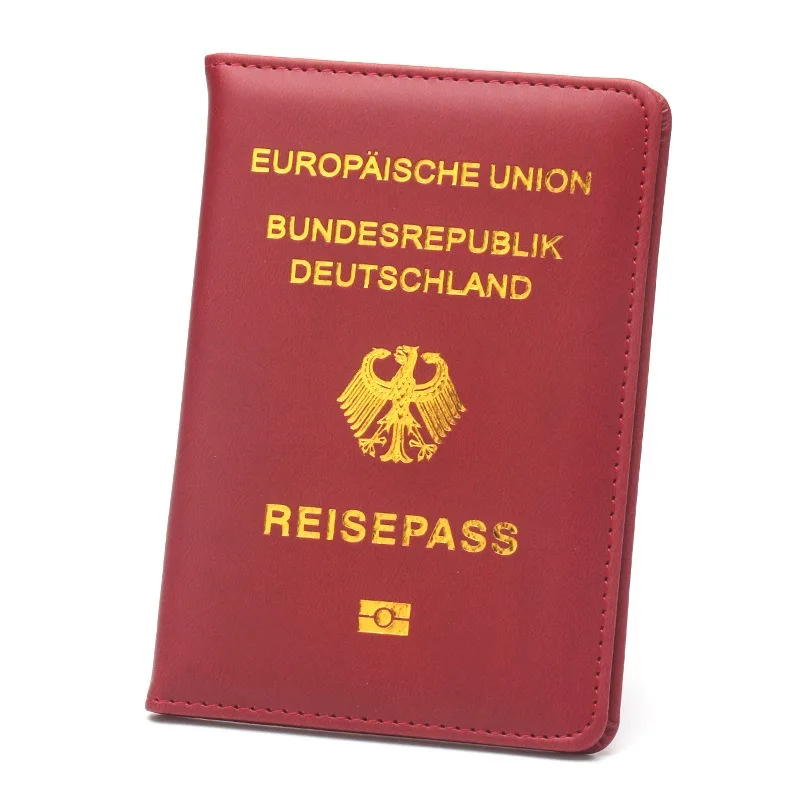 Funda de pasaporte de Alemania para mujer, funda de soporte de pasaporte alemán rosa para pasaporte, billetera de viaje, Protector de Reisepass