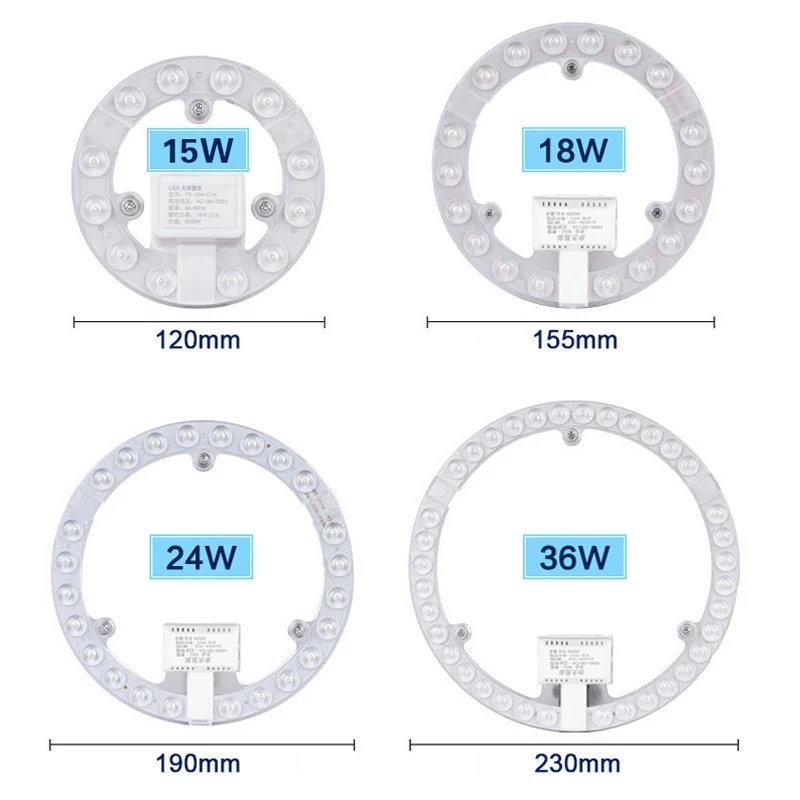 Ceiling Lamp Indoor Led Ceiling Light Source Replace Module Source light Wick AC220V 230V12W 18W 24W 36W Remould Led High Bright