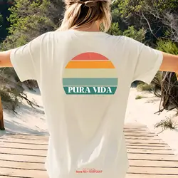 Pura Vida Pure Life Costa Rica Vacation Softstyle T Shirt long or short sleeves